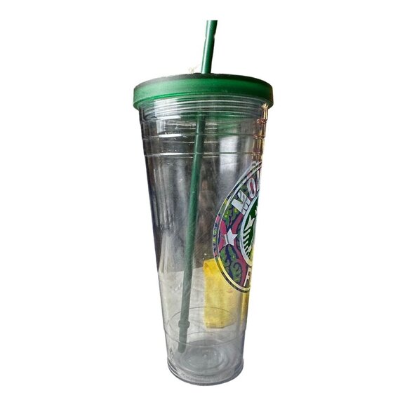 "Mommys Fuel" Starbucks-Style Clear Tumbler With Green Lid & Straw Reusable 24 O - Picture 4 of 11